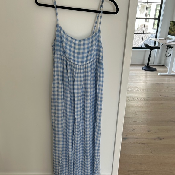 Playa Lucila Blue Gingham Dress Sz M - Picture 9 of 16